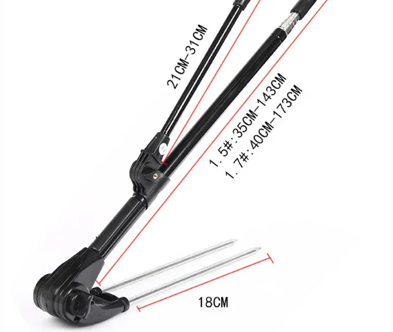 Support Canne Pêche Télescopique - Porte-Canne Robuste 2.4m – Accessoires de pêche – Oceanis Gear