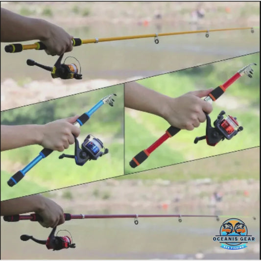 Kit Pêche Télescopique Complet - Canne Carbone 1.8m